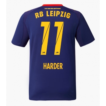 Billige Fotballdrakt RB Leipzig Conrad Harder #11 Replika Bortedrakt 2025-26 Kortermet